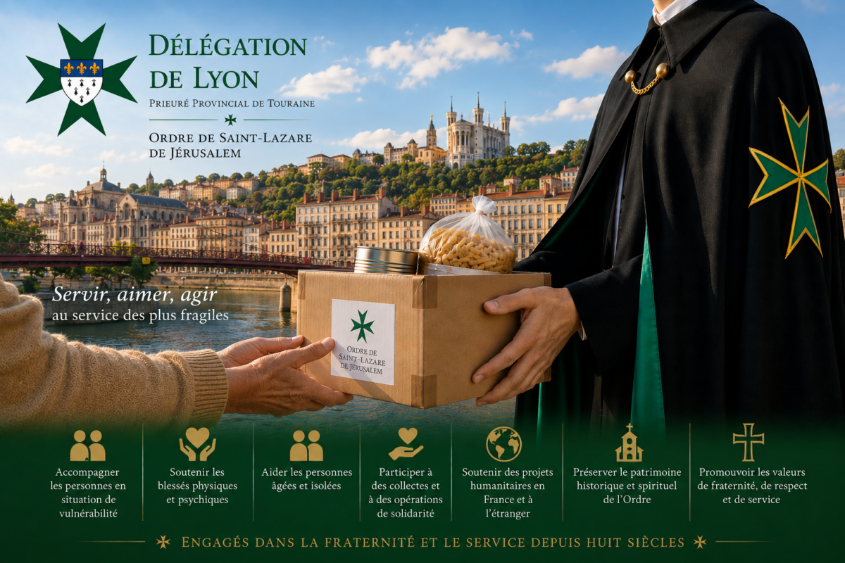 Missions de la délégation de Lyon du Prieuré Provincial de Touraine - Ordre de Saint-Lazare de Jérusalem