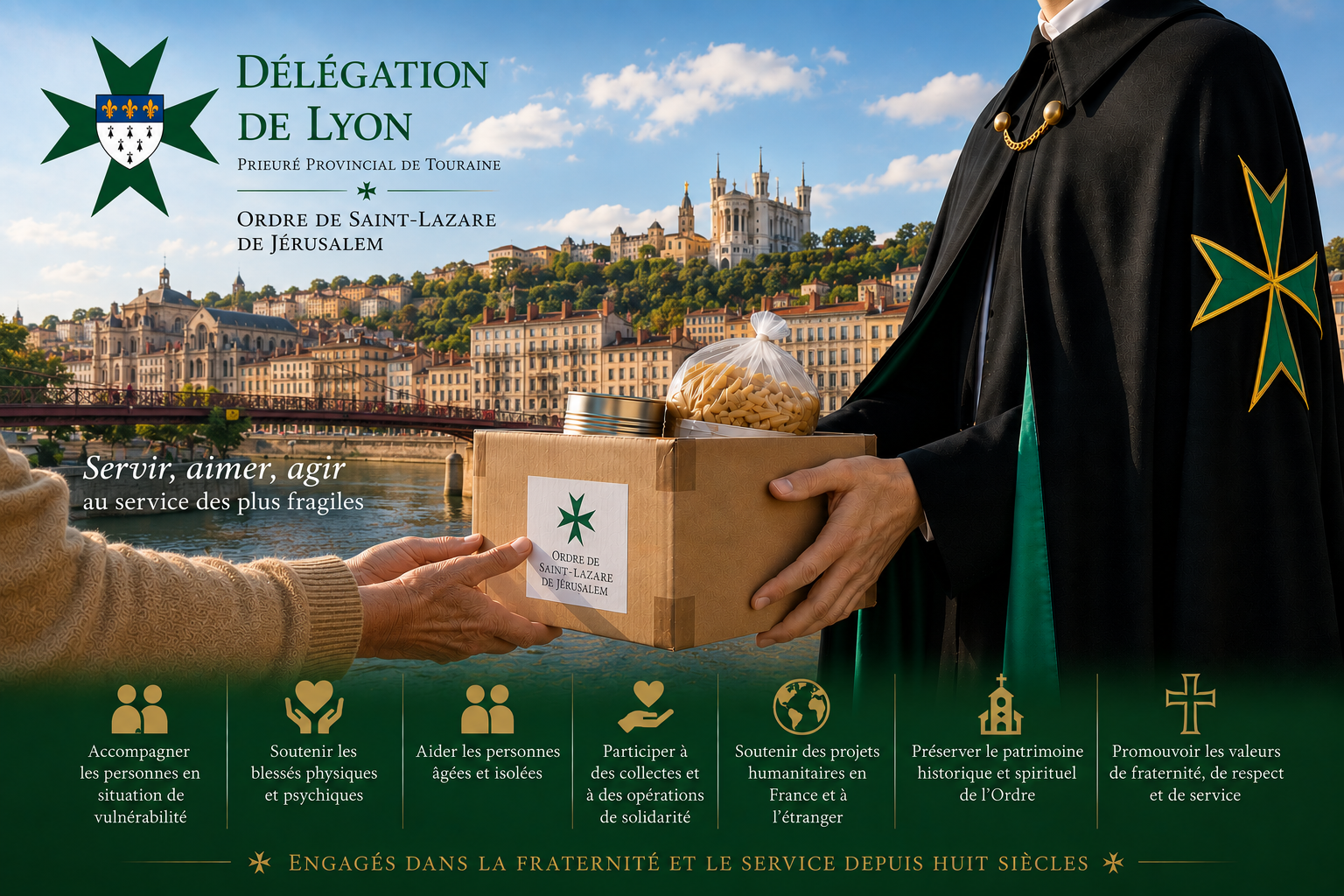 Missions de la délégation de Lyon du Prieuré Provincial de Touraine - Ordre de Saint-Lazare de Jérusalem