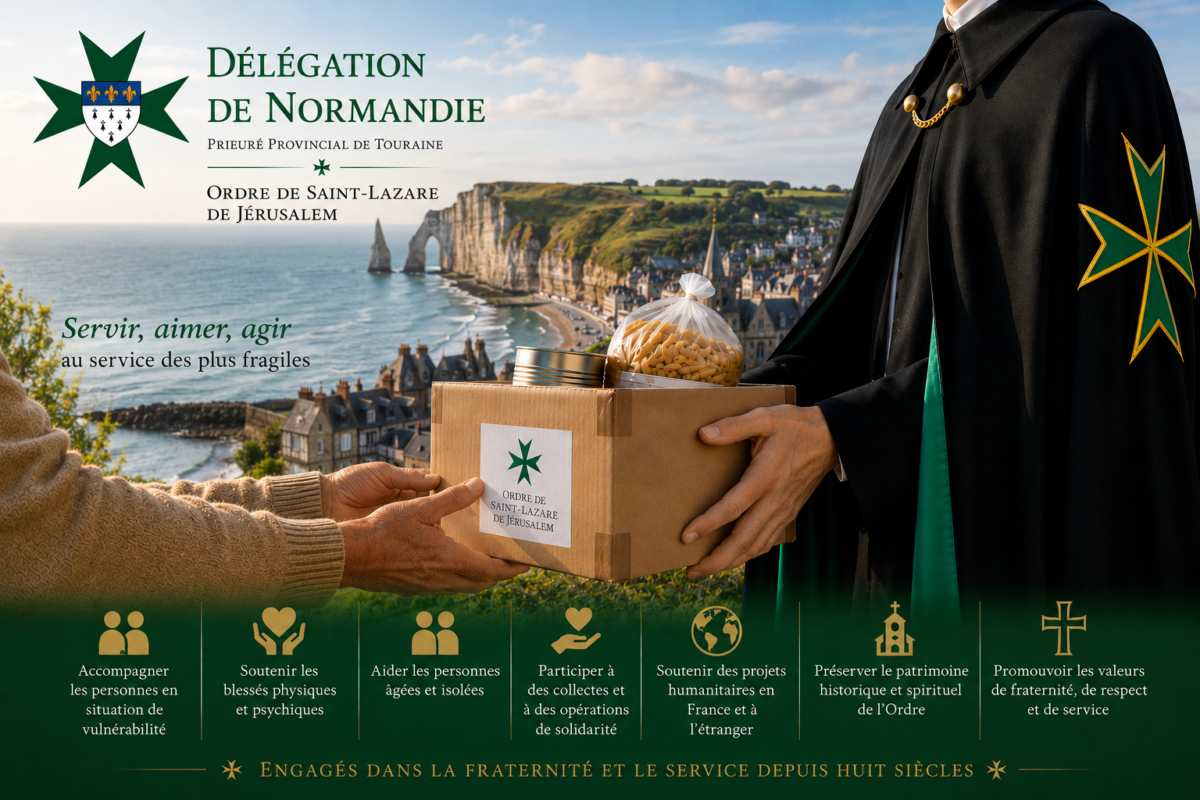 actions humanitaires délégation de Normandie du Prieuré Provincial de Touraine - Ordre de Saint-Lazare de Jérusalem