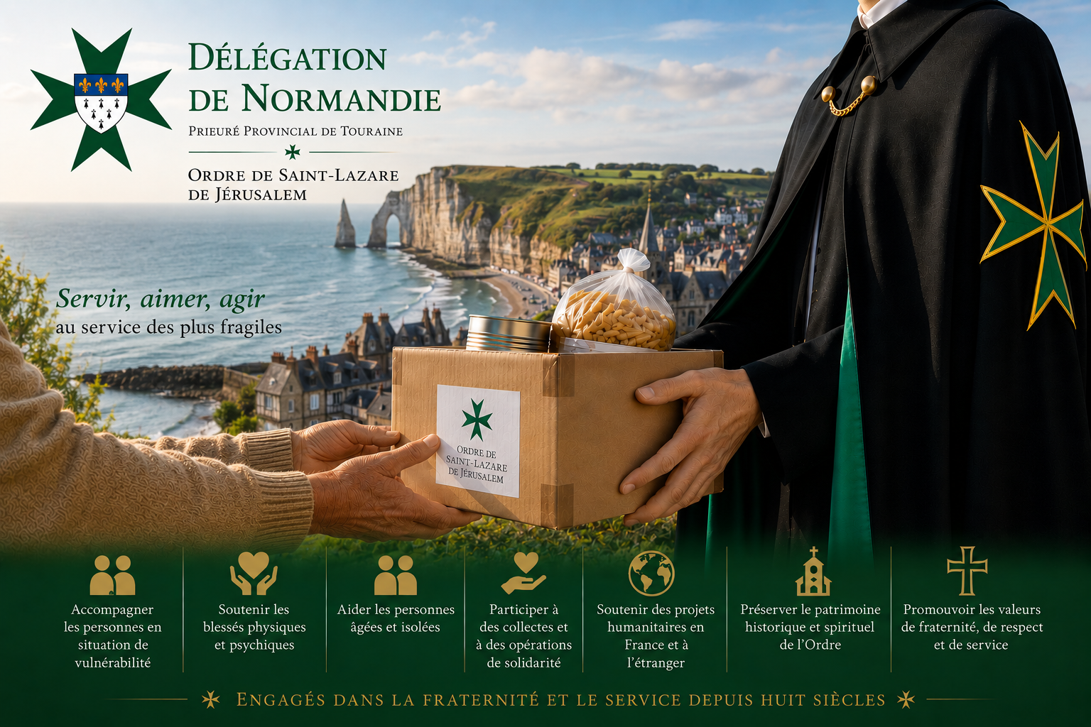 actions humanitaires délégation de Normandie du Prieuré Provincial de Touraine - Ordre de Saint-Lazare de Jérusalem