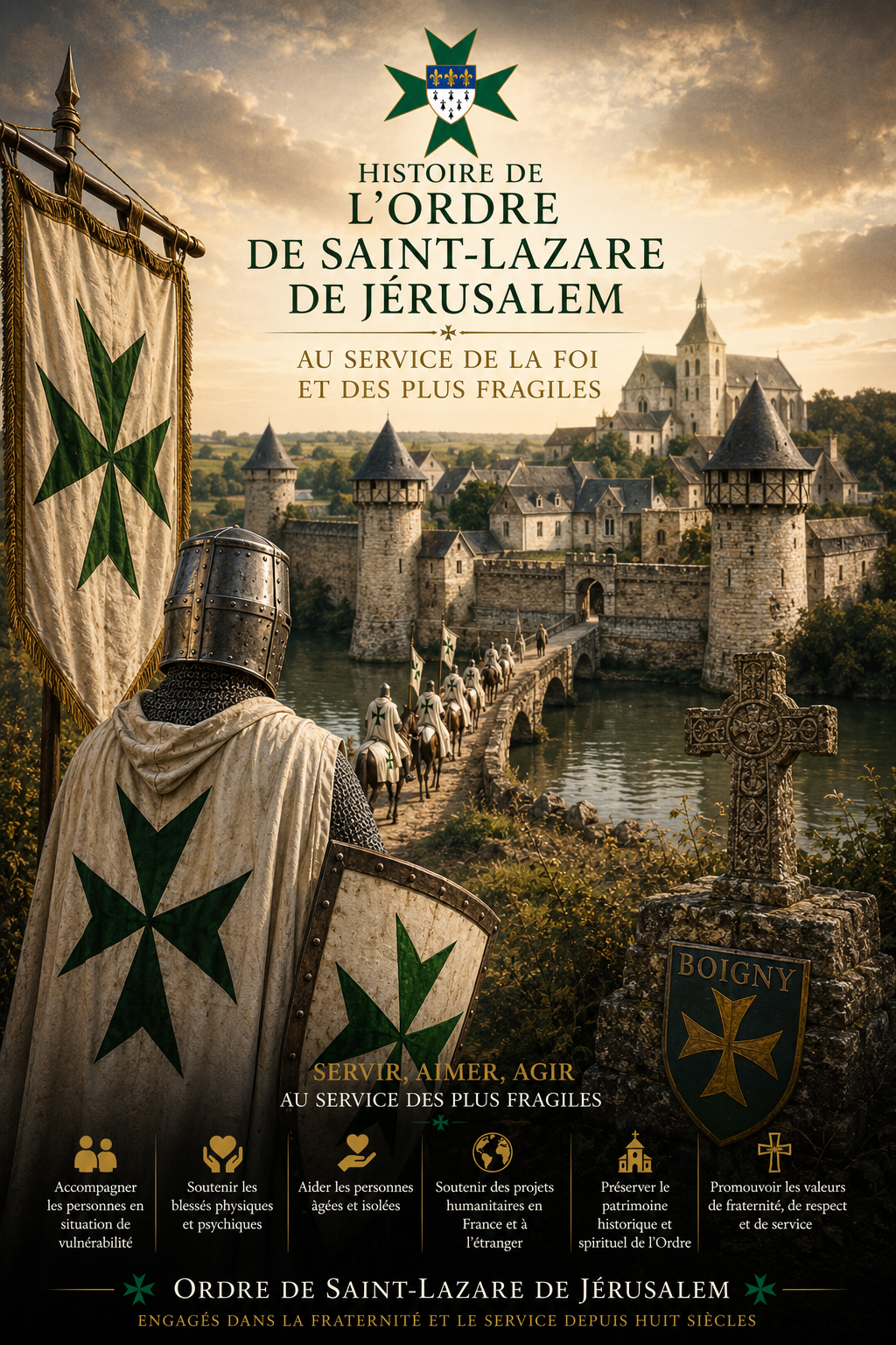commanderie magistrale de Boigny au 15 ième siècle - Ordre de Saint-Lazare - prieuré provincial de Touraine