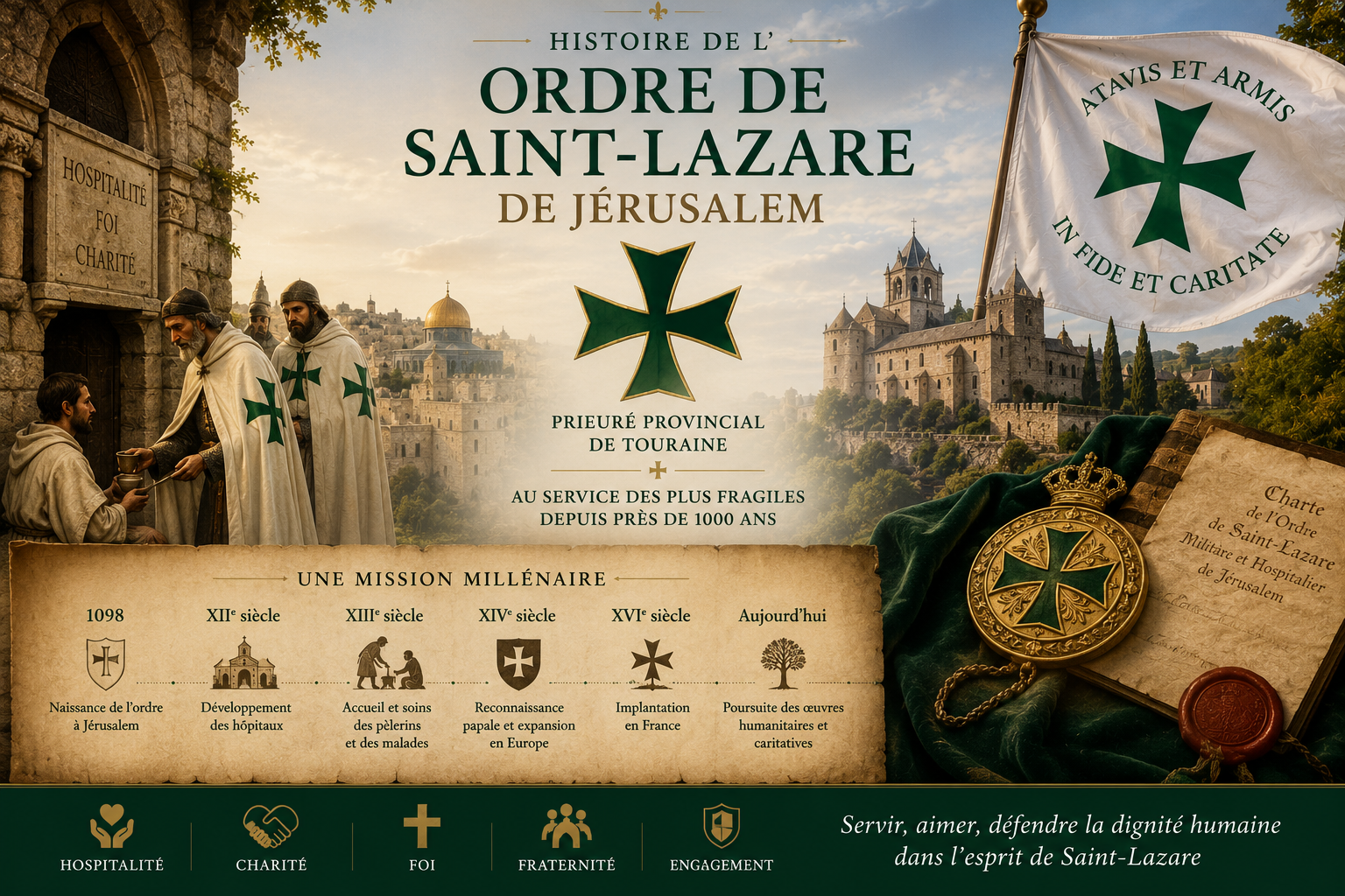 prieuré provincial de Touraine -histoire de l'ordre de Saint-Lazare de Jérusalem